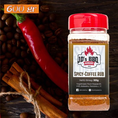 88506855 SPICY COFFEE, JD’s BBQ koreninová kávová zmes 600 g praktická korenička 