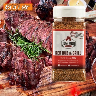 RED RUB & Gril, JD’s BBQ koreninová zmes 600 g praktická korenička