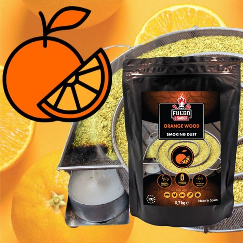 Drevené údiace piliny - pomarančová aróma, 700 g, Fuego&Sabor