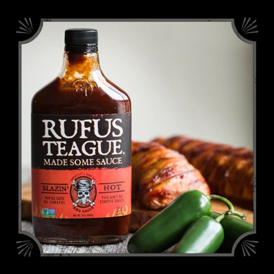 Štípľavá BBQ omáčka Blazin Hot Rufus Teague 432 g 